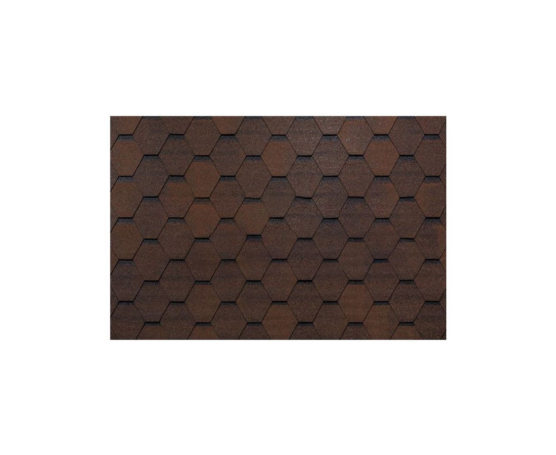შინგლი ექვსკუთხა ყავისფერი Eco Roof Hexagonal — შინგლი